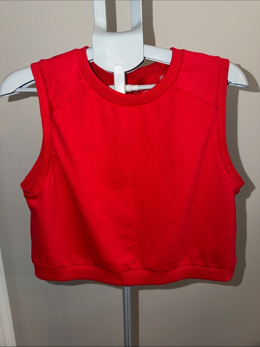 Anna & Ava Bright Red Sleeveless Crop Top